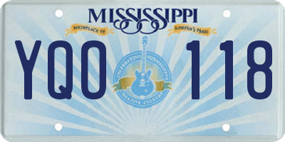 MS license plate YQO118