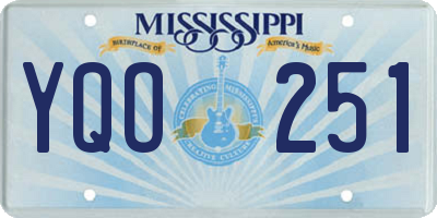 MS license plate YQO251