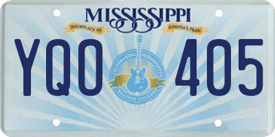 MS license plate YQO405