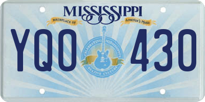MS license plate YQO430