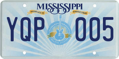 MS license plate YQP005