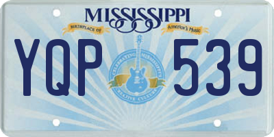 MS license plate YQP539
