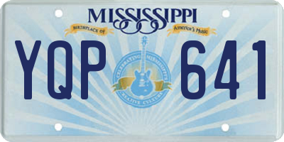 MS license plate YQP641
