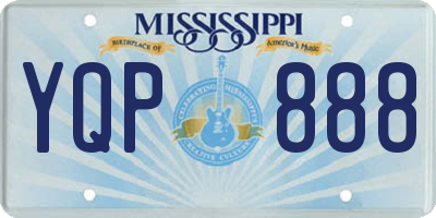 MS license plate YQP888