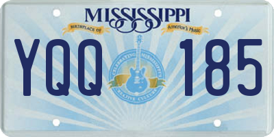 MS license plate YQQ185