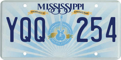 MS license plate YQQ254