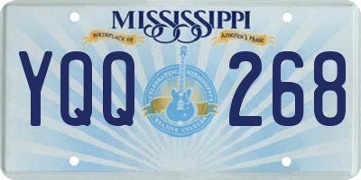 MS license plate YQQ268