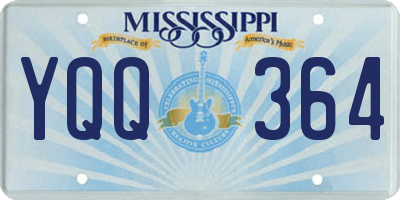 MS license plate YQQ364