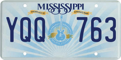 MS license plate YQQ763