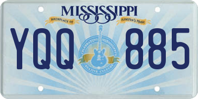 MS license plate YQQ885