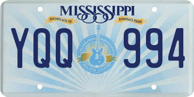 MS license plate YQQ994