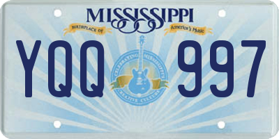 MS license plate YQQ997
