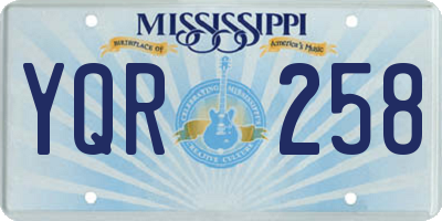 MS license plate YQR258