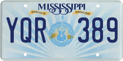 MS license plate YQR389