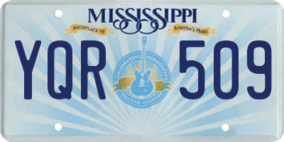 MS license plate YQR509