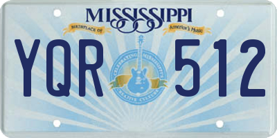 MS license plate YQR512