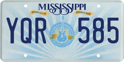 MS license plate YQR585