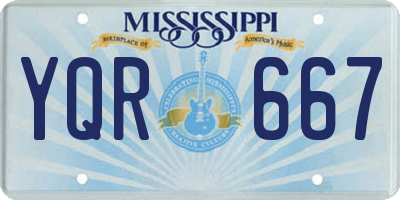 MS license plate YQR667