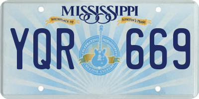MS license plate YQR669
