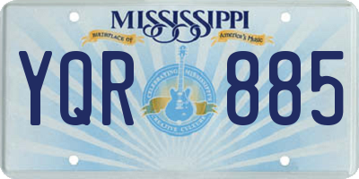 MS license plate YQR885