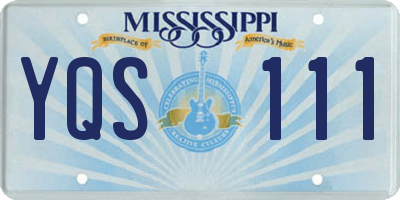 MS license plate YQS111