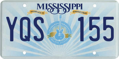 MS license plate YQS155
