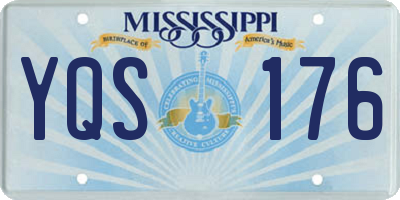 MS license plate YQS176