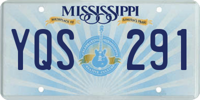 MS license plate YQS291