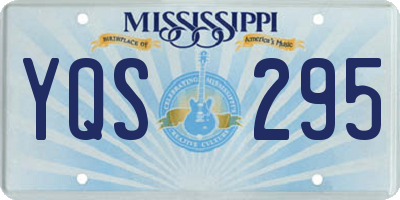 MS license plate YQS295