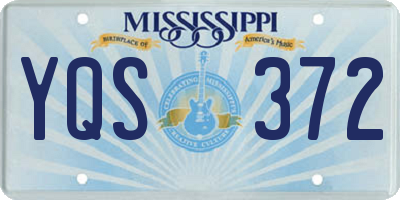 MS license plate YQS372