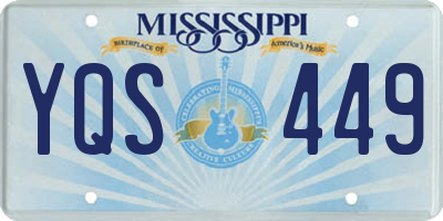 MS license plate YQS449