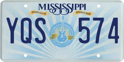 MS license plate YQS574