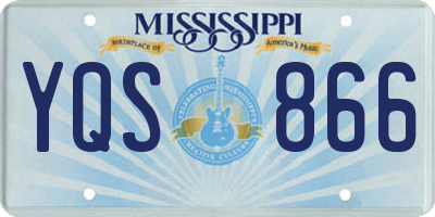 MS license plate YQS866