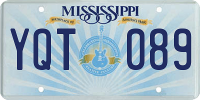 MS license plate YQT089