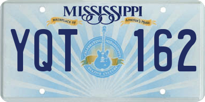 MS license plate YQT162