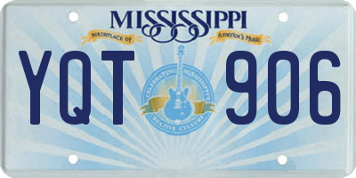 MS license plate YQT906