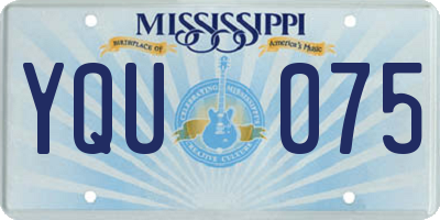 MS license plate YQU075