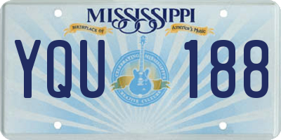 MS license plate YQU188