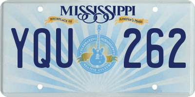 MS license plate YQU262