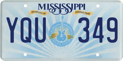 MS license plate YQU349
