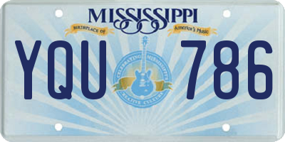 MS license plate YQU786