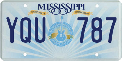 MS license plate YQU787