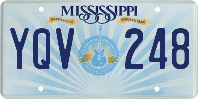 MS license plate YQV248