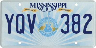 MS license plate YQV382