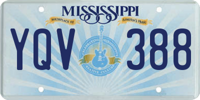 MS license plate YQV388
