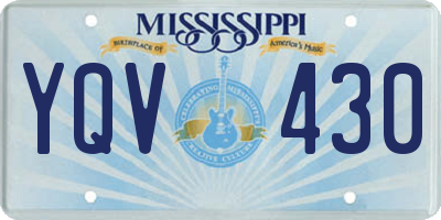 MS license plate YQV430