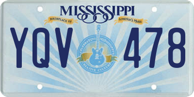 MS license plate YQV478
