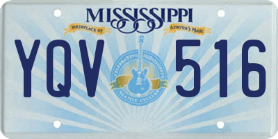 MS license plate YQV516
