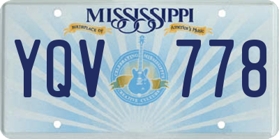 MS license plate YQV778