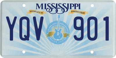 MS license plate YQV901